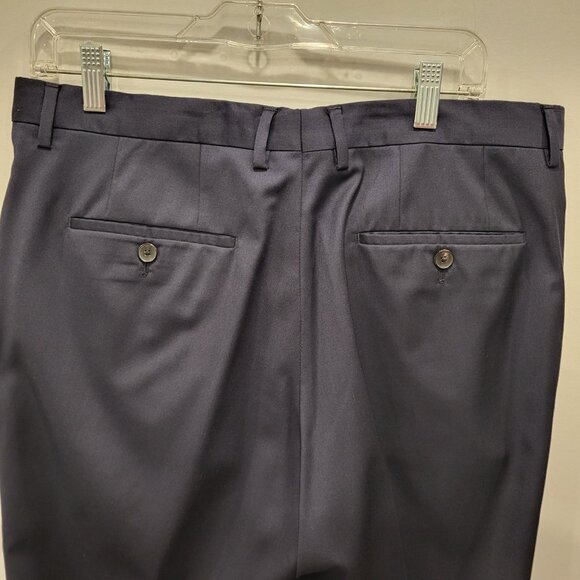 Hugo Boss Navy Blue Men's Wool Trousers Size 36 - Picture 4 of 11